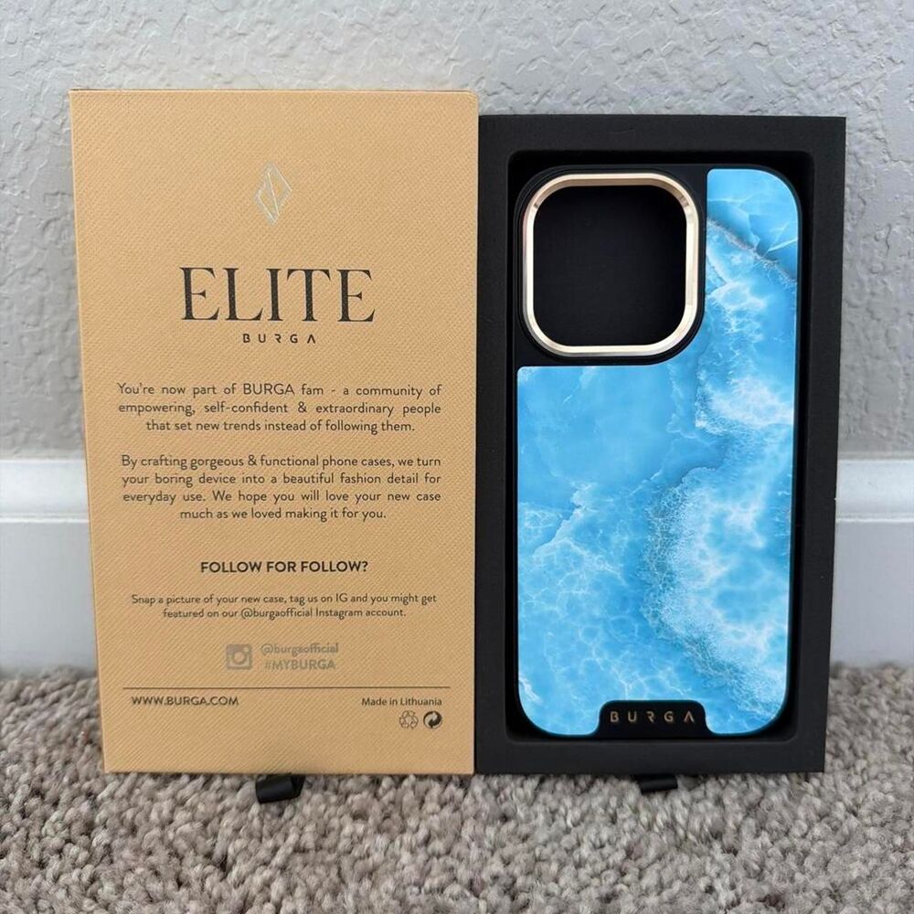 BURGA Ocean Waves Blue iphone 15 pro Elite protective phone case